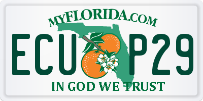 FL license plate ECUP29