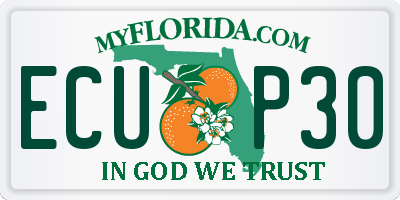 FL license plate ECUP30