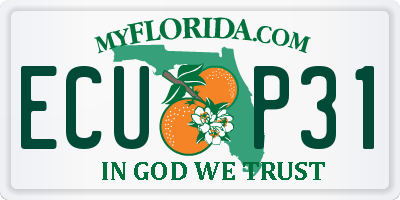 FL license plate ECUP31