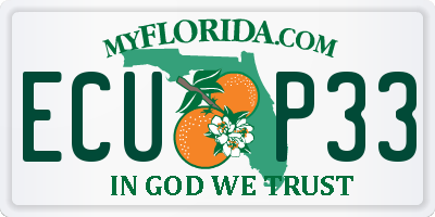 FL license plate ECUP33
