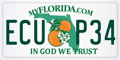 FL license plate ECUP34