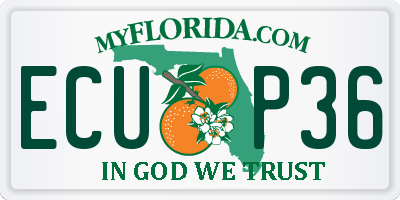 FL license plate ECUP36