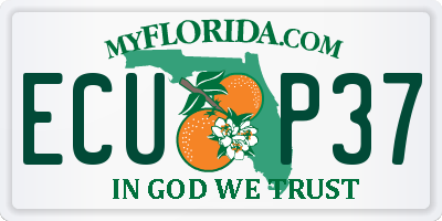 FL license plate ECUP37