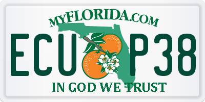 FL license plate ECUP38