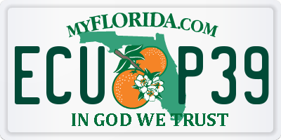 FL license plate ECUP39