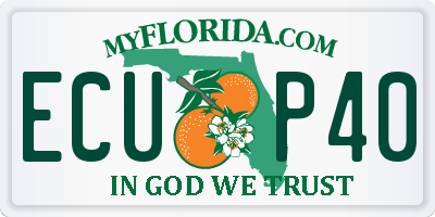 FL license plate ECUP40