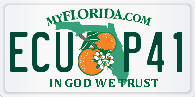 FL license plate ECUP41
