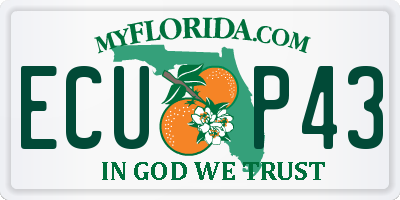 FL license plate ECUP43