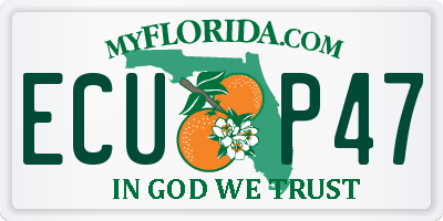 FL license plate ECUP47