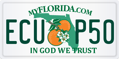 FL license plate ECUP50