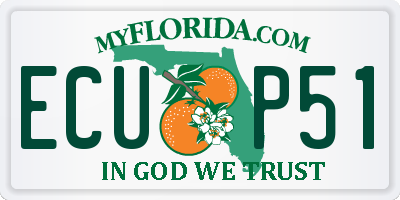 FL license plate ECUP51