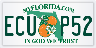 FL license plate ECUP52