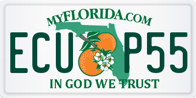 FL license plate ECUP55