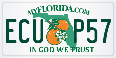 FL license plate ECUP57