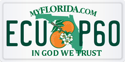 FL license plate ECUP60