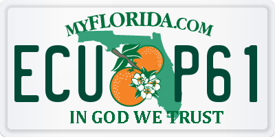 FL license plate ECUP61