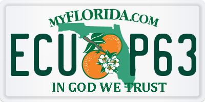 FL license plate ECUP63