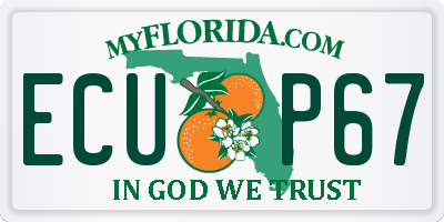 FL license plate ECUP67