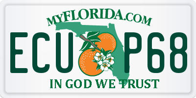 FL license plate ECUP68