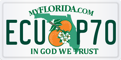 FL license plate ECUP70