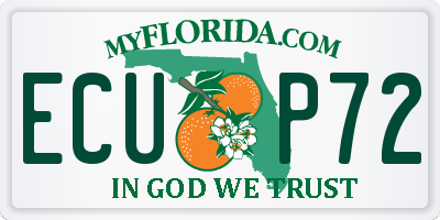 FL license plate ECUP72