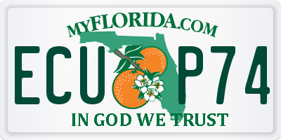 FL license plate ECUP74