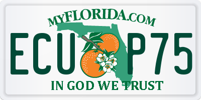 FL license plate ECUP75
