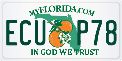 FL license plate ECUP78