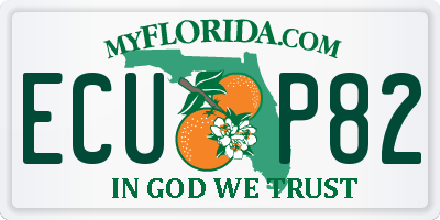 FL license plate ECUP82