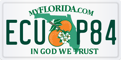 FL license plate ECUP84