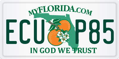 FL license plate ECUP85