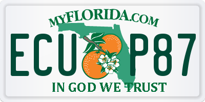 FL license plate ECUP87