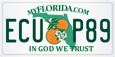 FL license plate ECUP89