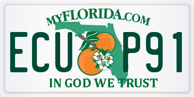 FL license plate ECUP91