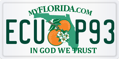 FL license plate ECUP93