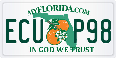 FL license plate ECUP98