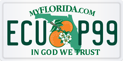 FL license plate ECUP99