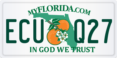 FL license plate ECUQ27
