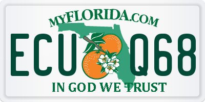 FL license plate ECUQ68