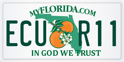 FL license plate ECUR11