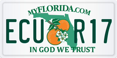 FL license plate ECUR17