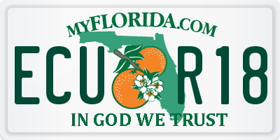 FL license plate ECUR18