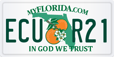 FL license plate ECUR21