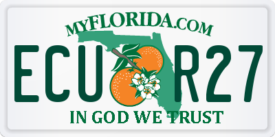 FL license plate ECUR27
