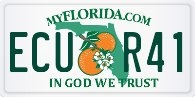 FL license plate ECUR41