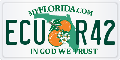 FL license plate ECUR42