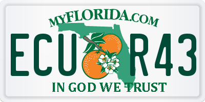 FL license plate ECUR43