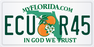 FL license plate ECUR45