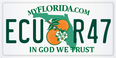 FL license plate ECUR47