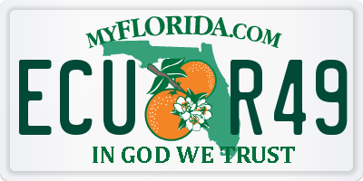 FL license plate ECUR49